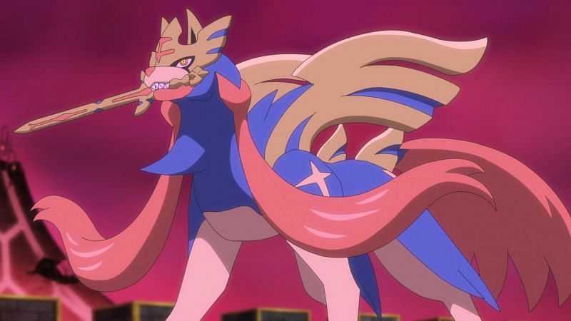 Zacian in the anime (Image via The Pokemon Company)