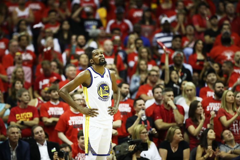 Kevin Durant in Golden State Warriors colors