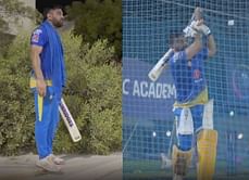 Watch: MS Dhoni hits balls out of the park during practice, goes to search for them outside the ground