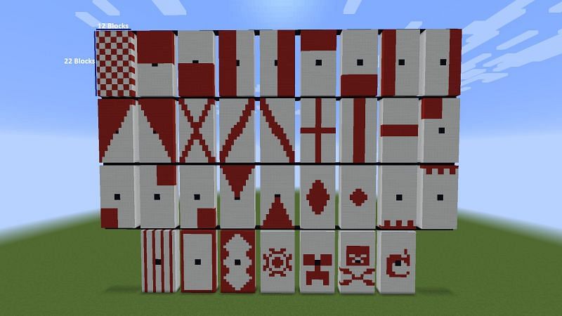 Custom banners (Image via Minecraft)