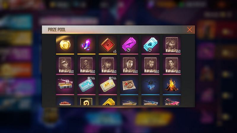 The prize pool of the Musical Ascension event includes the Soundwave Thrasher and several other rewards (Image via Free Fire)