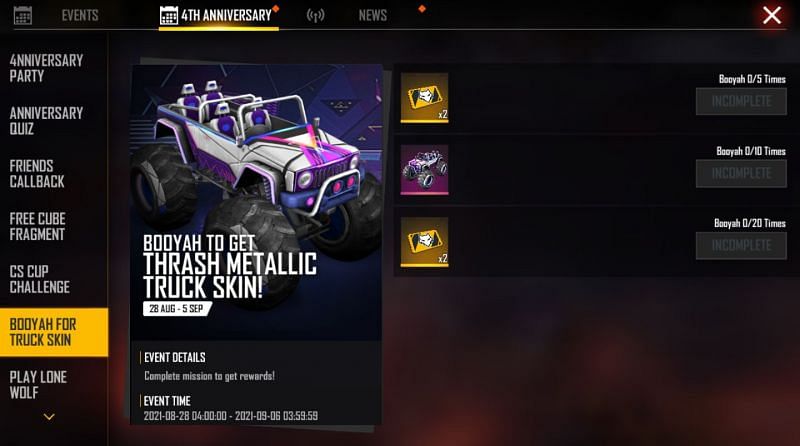 On getting a certain number of Booyahs, players will be receiving the rewards (Image via Free Fire)