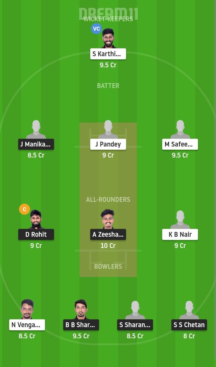 PAN vs BUL Dream11 Fantasy Suggestion #2 - Pondicherry T20