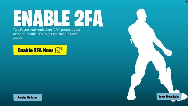 In order to promote 2FA, Epic Games released an emote for Fortnite players who obliged (Image via Epic Games)