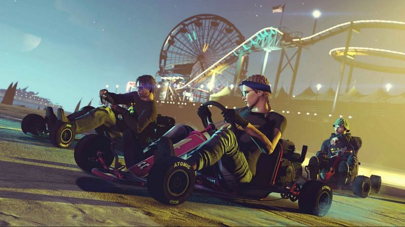 Go-Karts were added to GTA Online as part of the Cayo Perico Update (Image via Rockstar Games)