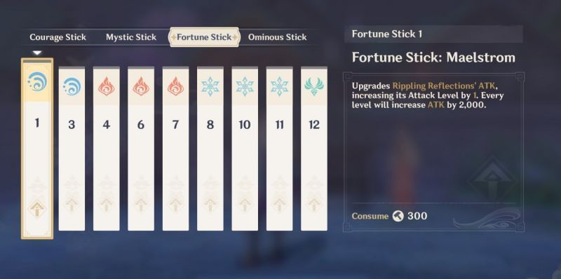 Fortune Wondrous Sticks in Genshin Impact (Image via Genshin Impact)