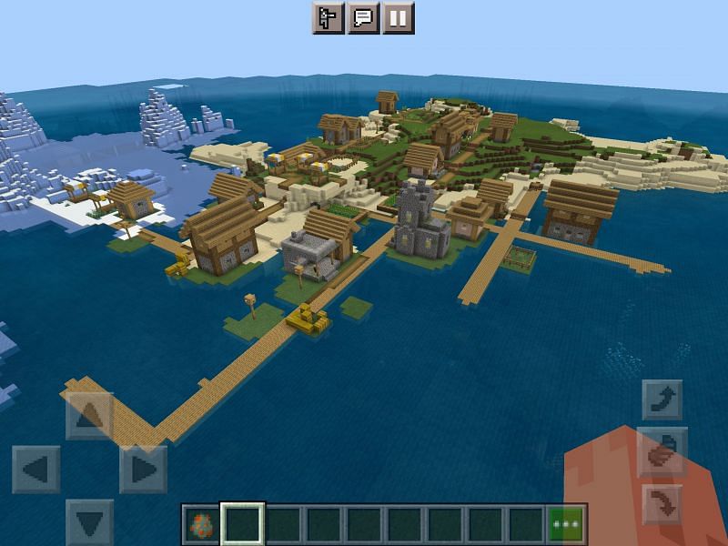 Stronghold under villager (Image via Minecraft)