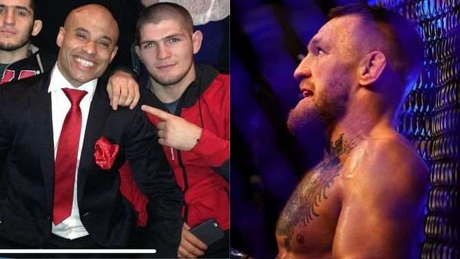 Watch: Khabib Nurmagomedov refuses to answer Conor McGregor question while manager Ali Abdelaziz says the Irishman "needs to go to rehab and work on his life"
