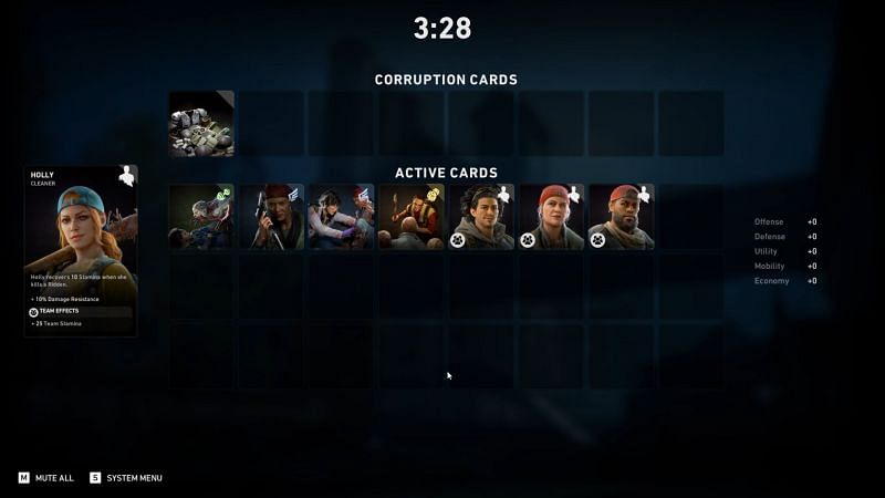 The Card System in Back 4 Blood (Screengrab from Back 4 Blood&#039;s Beta)
