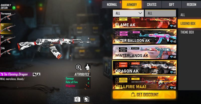 This gun skin increases damage and rate of fire (Image via Free Fire)