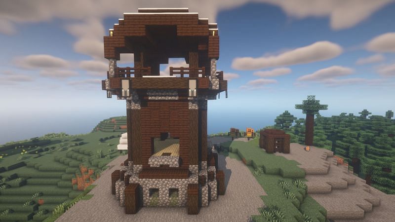 A pillager outpost (Image via Minecraft)