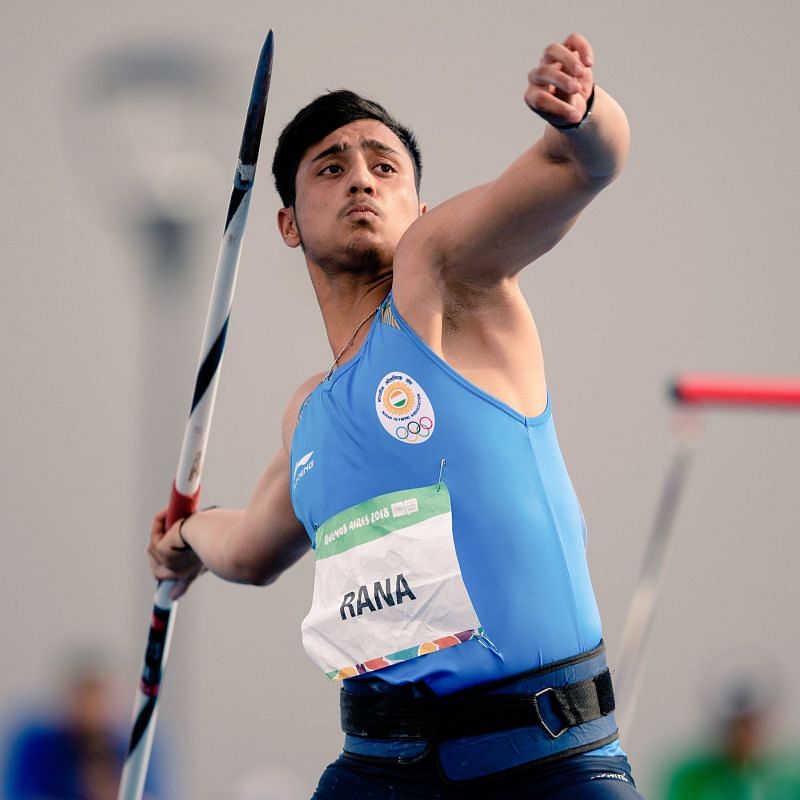 Ajai Rana- Indian U20 javelin thrower in action during finals
