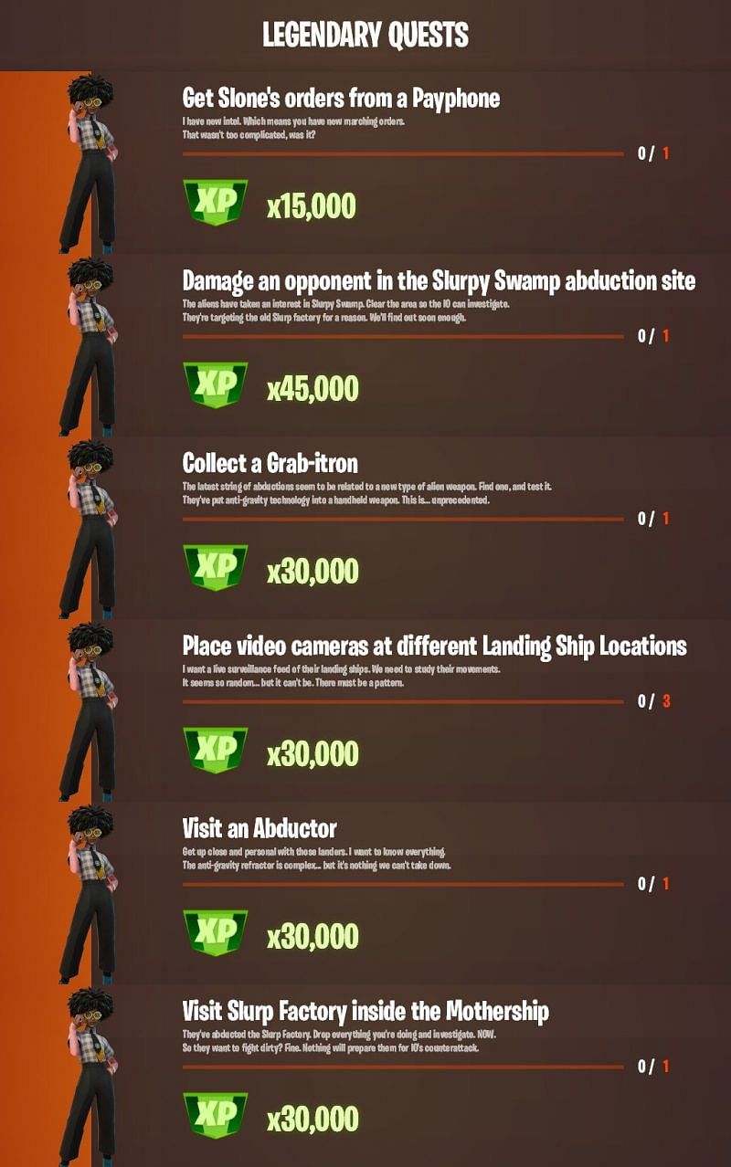 Fortnite Season 7 Legendary challenges for week 10 (Image via XTigerHyperX)