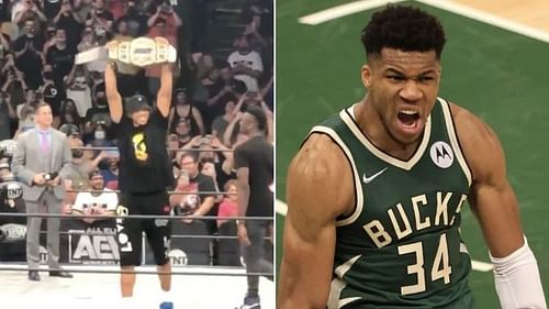 Giannis Antetokounmpo was backstage at AEW Dynamite