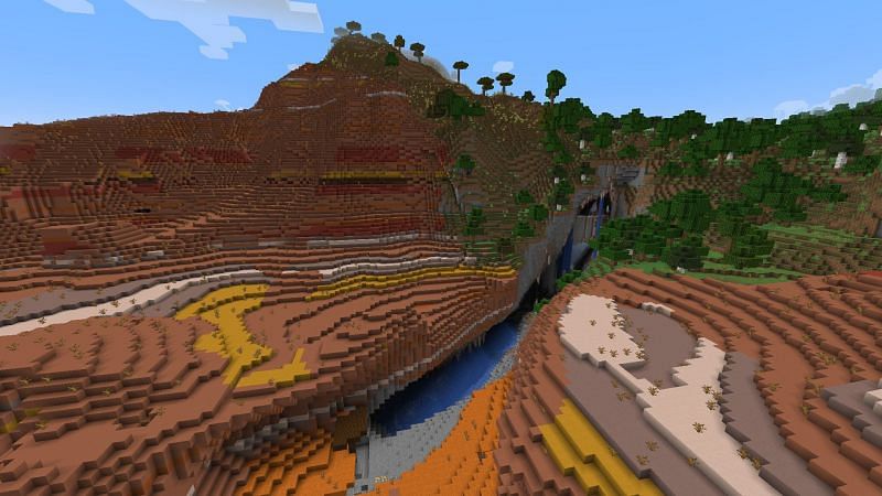 A beautiful sneak peak of the Minecraft 1.18 update from the latest snapshot (Image via Twitter)