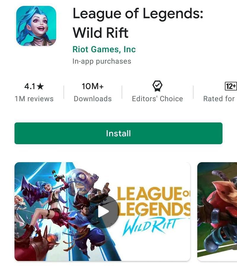 Wild Rift available for download (Screengrab via Play Store)