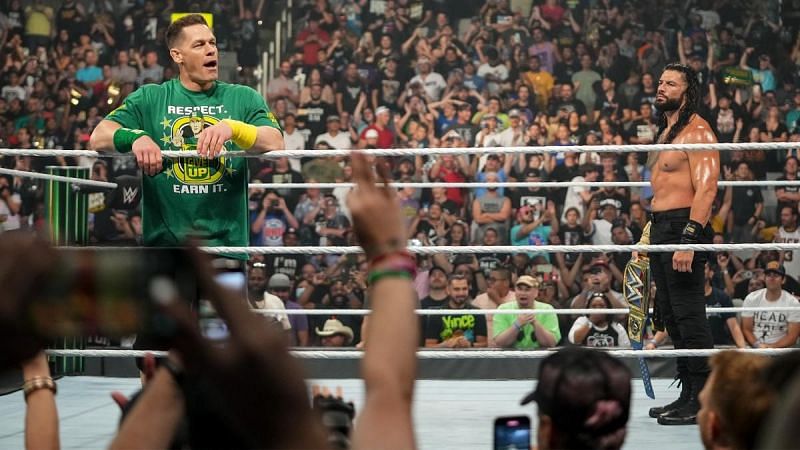 John Cena making his WWE return at the Money in the Bank pay-per-view