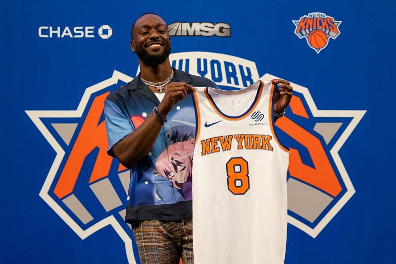 Kemba Walker (#8) of the New York Knicks