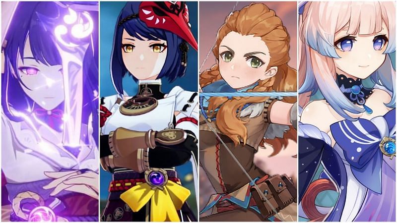 Kokomi, Kujou Sara, Aloy, and Raiden Shogun will make their way to the Genshin Impact banner (Images via Genshin Impact)