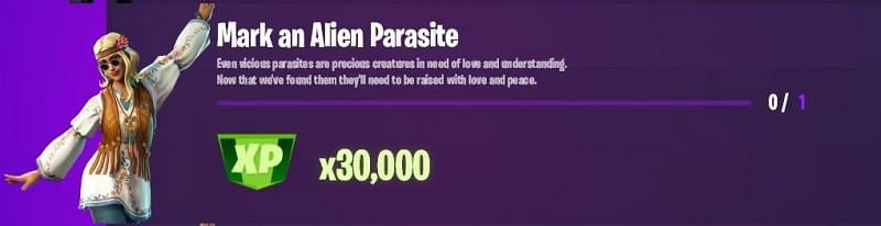 &quot;Mark an Alien Parasite&quot; Fortnite week 11 Epic challenge (Image via iFireMonkey)