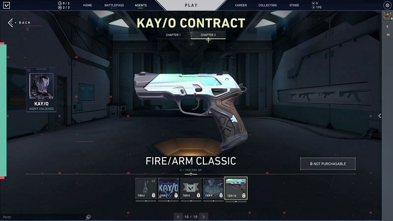 Activate agent contract to unlock free weapon skins (Screengrab from Valorant)