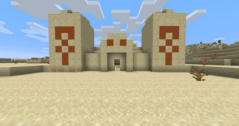 Desert temple. Image via Minecraft