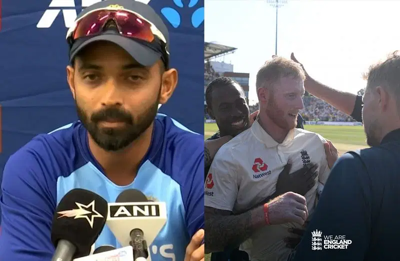 Ajinkya Rahane and Ben Stokes (R)