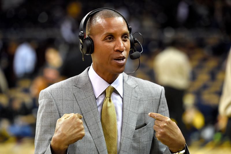 Reggie Miller during the New York Knicks v Cleveland Cavaliers match