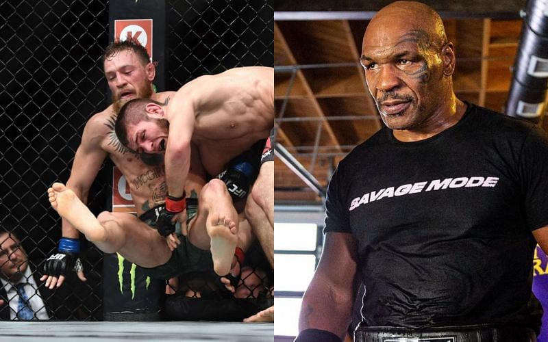 Conor McGregor vs. Khabib Nurmagomedov (left); Mike Tyson (right) (*Images courtesy: Getty Images; Mike Tyson Instagram)