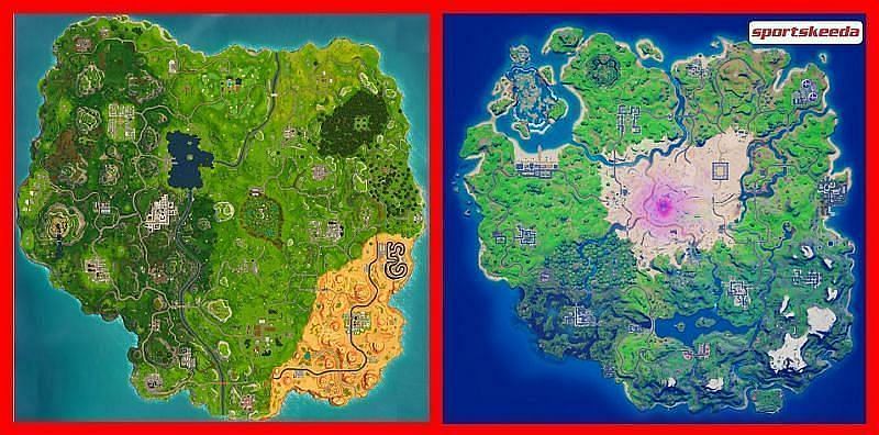 Old Fortnite maps (Image via Sportskeeda)