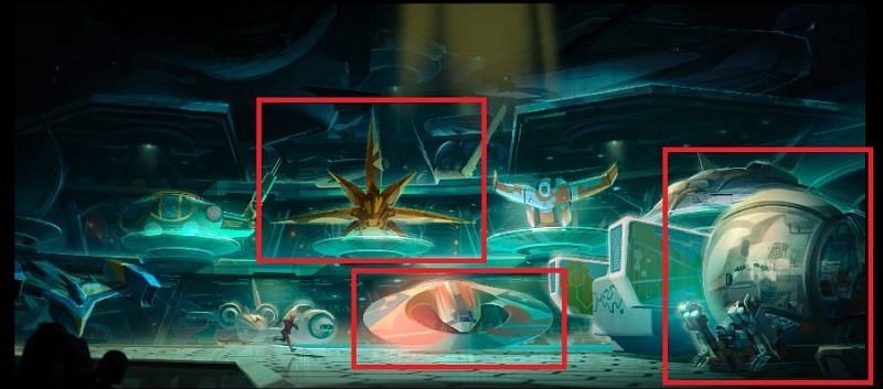 Xandarian space-ship, Grandmaster&#039;s party ship and the Space-Pod&#039;s from Guardians of the Galaxy (2014) (Image via: Marvel Studios/Disney +)