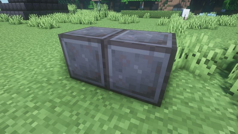 Two blocks of Netherite (Image via Minecraft)