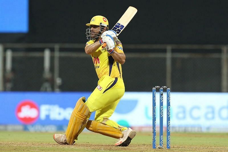 MS Dhoni looked out of form with the bat in the first half of IPL 2021. Pic: IPLT20.COM
