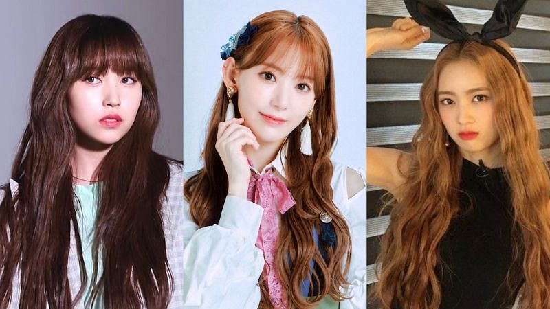 Left to Right: TWICE&#039;s Mina, IZ*ONE&#039;s Miyawaki Sakura and Cherry Bullet&#039;s May