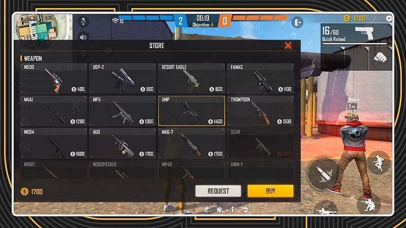 New &quot;Request&quot; option in Clash Squad mode (Image via Free Fire)