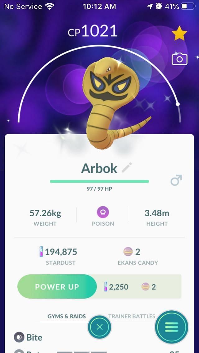Arbok in Pokemon Go