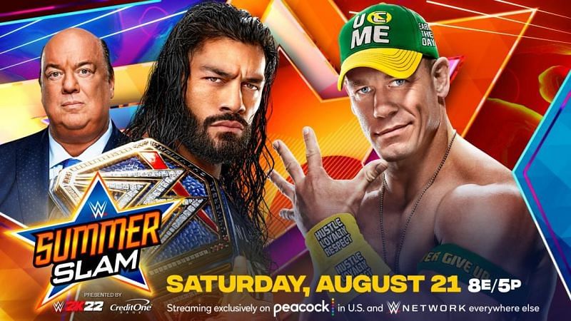 Roman Reigns vs John Cena for the WWE Universal Championship