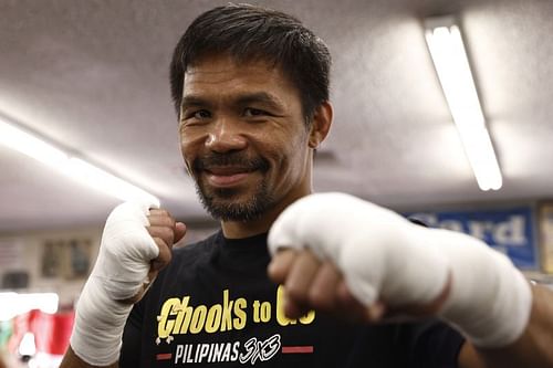 Manny Pacquiao takes on Yordenis Ugas this weekend.