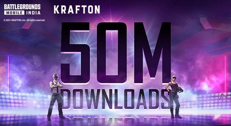 BGMI has already crossed 50 million downloads on the Google Play Store (Image via BGMI)