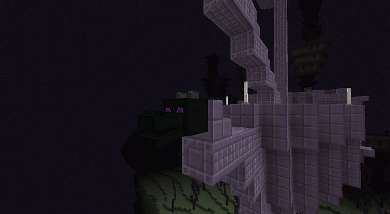 Dragon Head on a end ship(Image via Mojang)