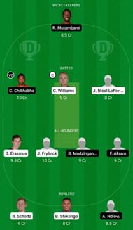 Dream11 Team for NAM vs ZIM-ET - 1st Unofficial T20.