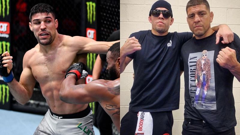 Vicente Luque (left) and Nick and Nate Diaz (right, Image Credit: @natediaz209 on Instagram)