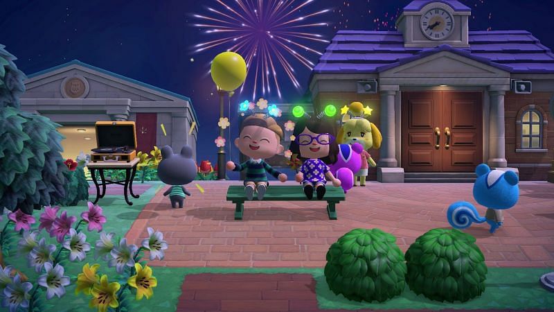 Fireworks event in Animal Crossing (Image via Nintendo)