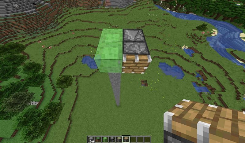 The observer arrow must face the direction of the second slime block
