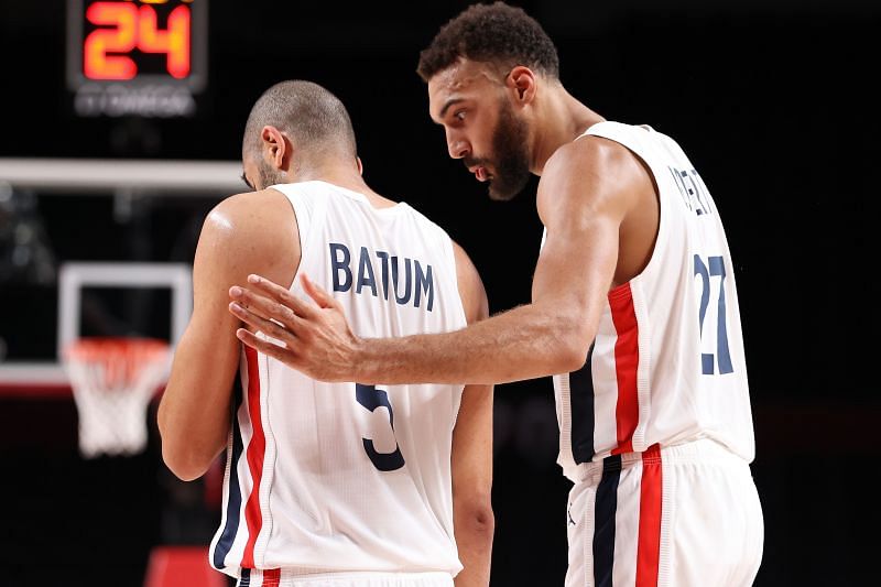 France leaders Rudy Gobert and Nicolas Batum at the Olympics