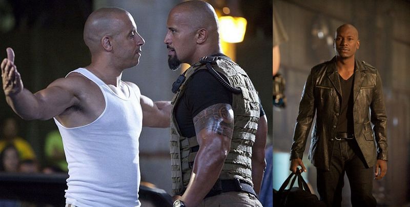 Vin Diesel, Dwayne Johnson, and Tyrese Gibson in Fast Five (Image via Universal Pictures)