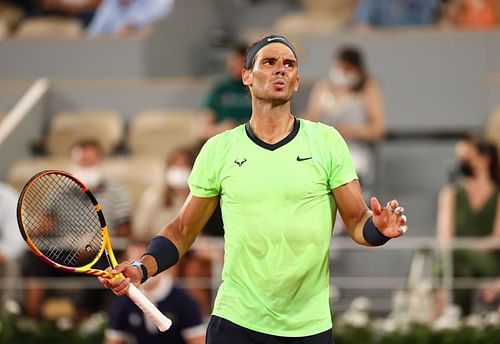 Rafael Nadal at the 2021 French Open