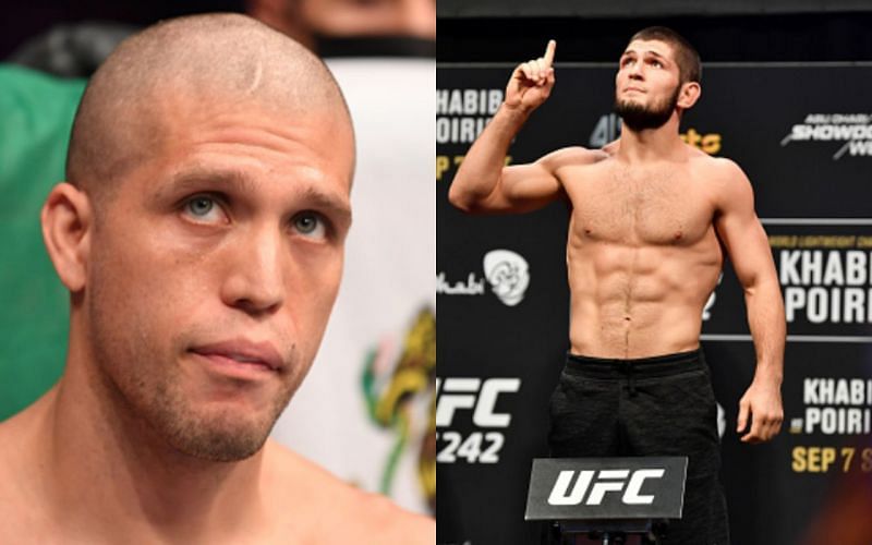 Brian Ortega (left); Khabib Nurmagomedov (right)