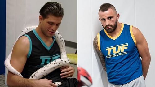 Brian Ortega pranks Alexander Volkanovski [Photos via YouTube and Instagram]