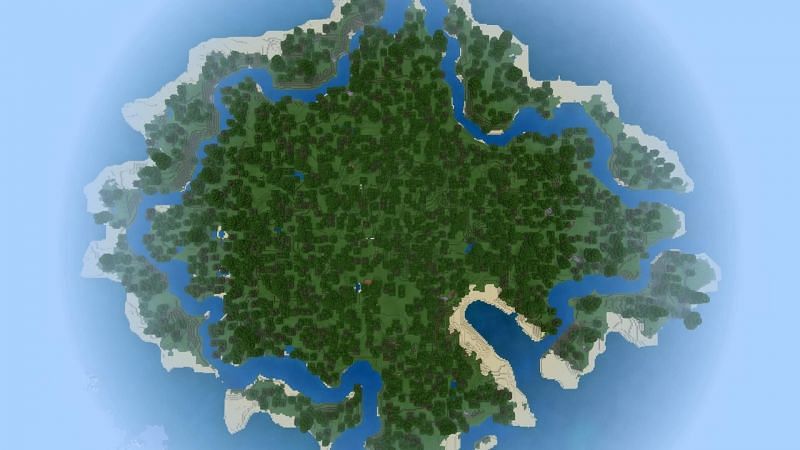 A beautiful island (Image via Minecraft)